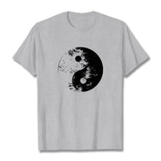 Buddha Stones Yin Yang Tai Chi Pattern Cotton Tee T-shirt T-Shirts BS LightGrey 2XL