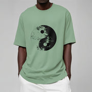 Buddha Stones Yin Yang Tai Chi Pattern Cotton Tee T-shirt T-Shirts BS 15