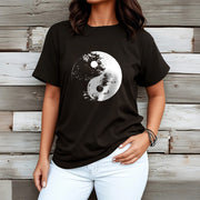 Buddha Stones Yin Yang Tai Chi Pattern Cotton Tee T-shirt T-Shirts BS 5