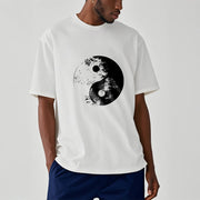 Buddha Stones Yin Yang Tai Chi Pattern Cotton Tee T-shirt T-Shirts BS 2