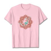 Buddha Stones Mandala Yin Yang Cotton Tee T-shirt T-Shirts BS LightPink 2XL