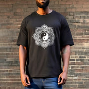 Buddha Stones Mandala Yin Yang Cotton Tee T-shirt