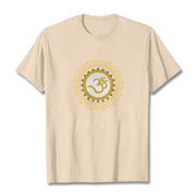 Buddha Stones Om Mandala Pattern Cotton Tee T-shirt