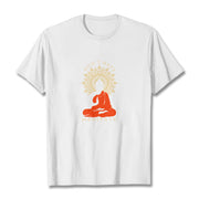 Buddha Stones DON'T HATE MEDITATE Cotton Tee T-shirt T-Shirts BS White 2XL