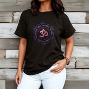 Buddha Stones OM Mantra Character Sanskrit Cotton Tee T-shirt