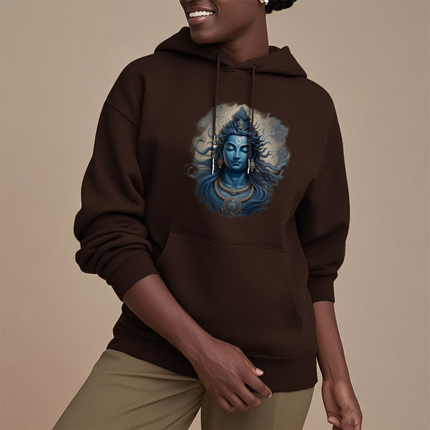 Buddha Stones OM NAMAH SHIVAYA Buddha Fleece Lined Polyester Hoodie