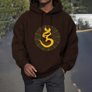 Buddha Stones 108 OM NAMAH SHIVAYA Mantra Sanskrit Fleece Lined Polyester Hoodie