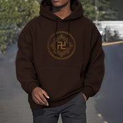 Buddha Stones Swastika Fleece Lined Polyester Hoodie