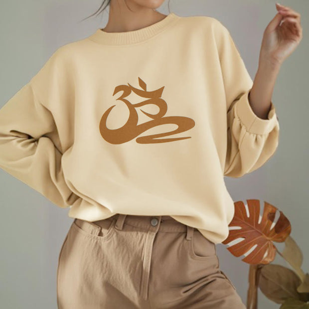 Buddha Stones OM Fleece Lined Polyester Sweatshirt