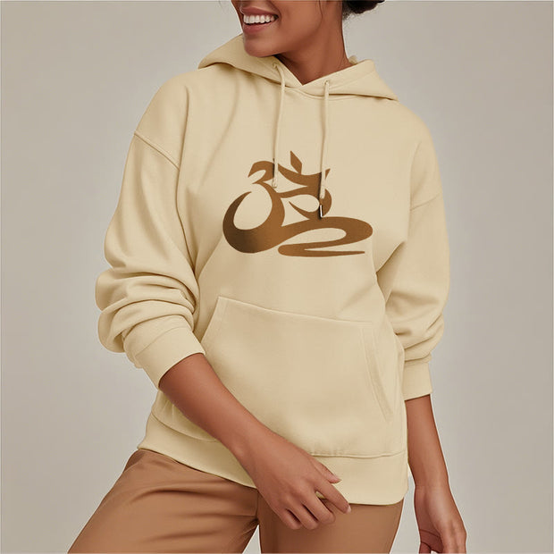 Buddha Stones OM Fleece Lined Polyester Hoodie