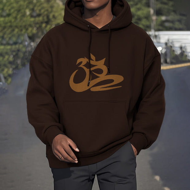 Buddha Stones OM Fleece Lined Polyester Hoodie