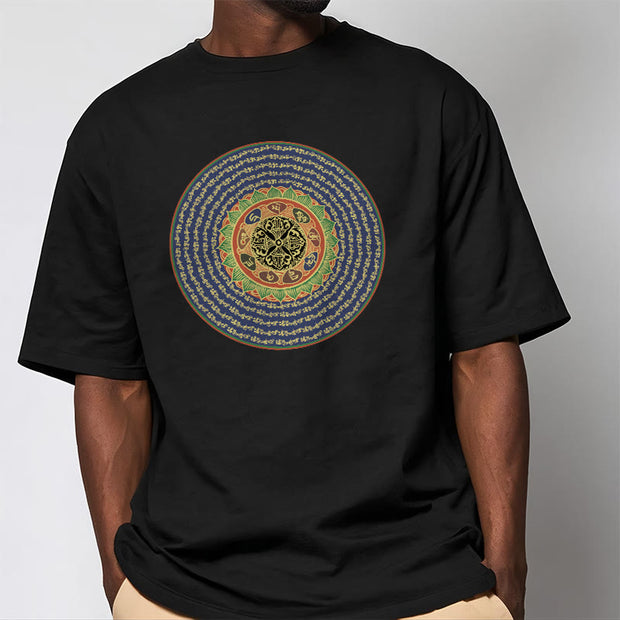 Buddha Stones 108 Om Mani Padme Hum Mantra Sanskrit Tee T-shirt