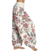 Buddha Stones Sunflower Pattern Women's Elastic Waist Harem Pants Women's Harem Pants BS 8