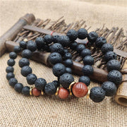 FREE Today: Support Healing Lava Rock Goldstone Blue Sandstone Bracelet