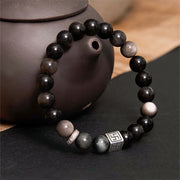 FREE Today: Strength And Courage Black Obsidian Eagle's Eye Stone Bracelet