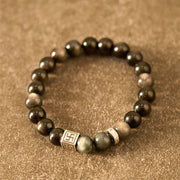 FREE Today: Strength And Courage Black Obsidian Eagle's Eye Stone Bracelet FREE FREE 2