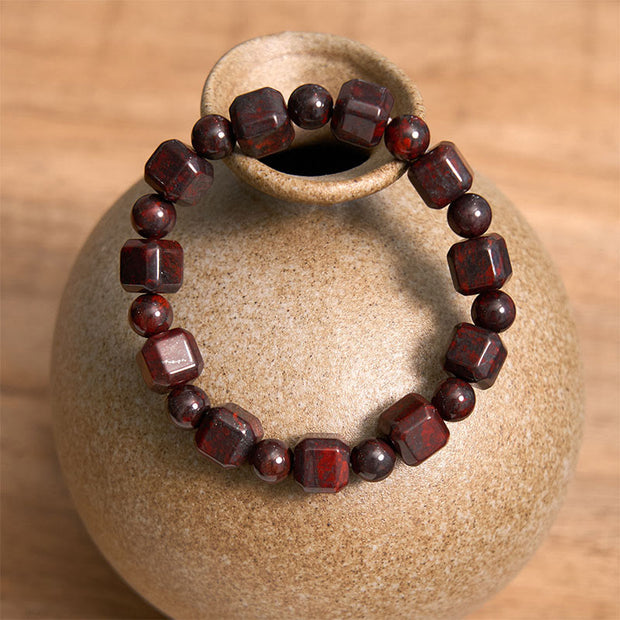 Buddha Stones Bloodstone Strength Bracelet