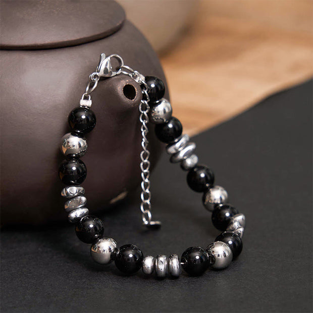 Buddha Stones Black Onyx Fortune Bracelet