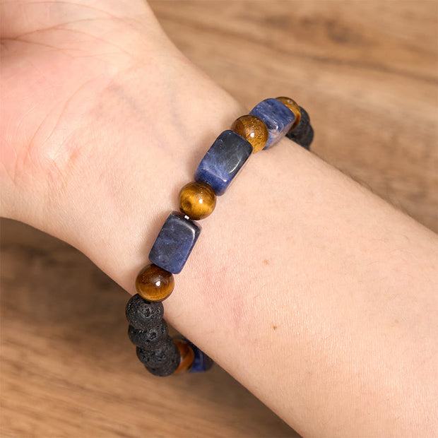 FREE Today: Inner Peace And Healing Various Crystals Lava Rock Bracelet