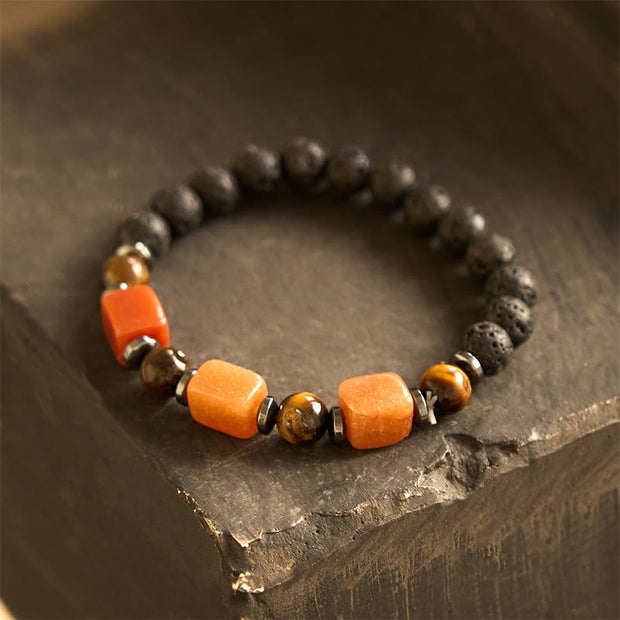 FREE Today: Inner Peace And Healing Various Crystals Lava Rock Bracelet