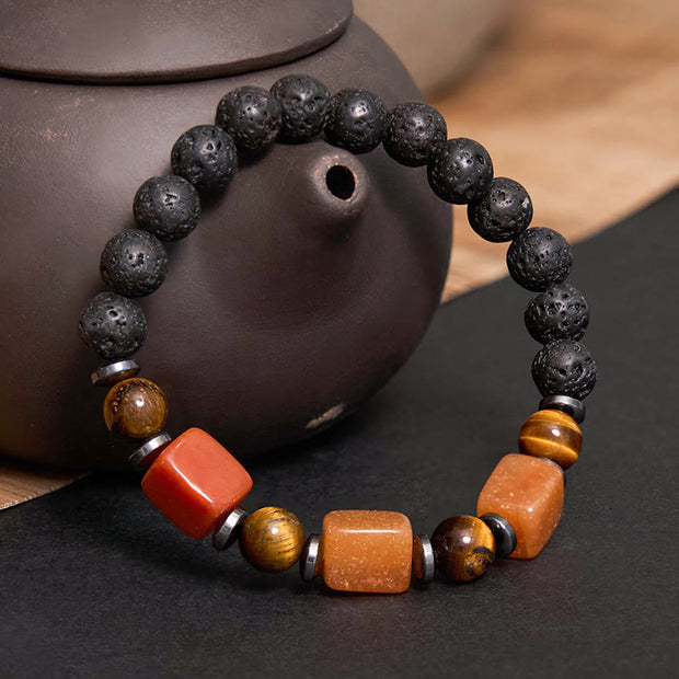 FREE Today: Inner Peace And Healing Various Crystals Lava Rock Bracelet