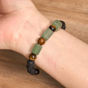 Buddha Stones Various Crystals Lava Rock Calm Bracelet