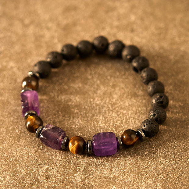 FREE Today: Inner Peace And Healing Various Crystals Lava Rock Bracelet