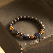 Buddha Stones Various Crystals Lava Rock Calm Bracelet