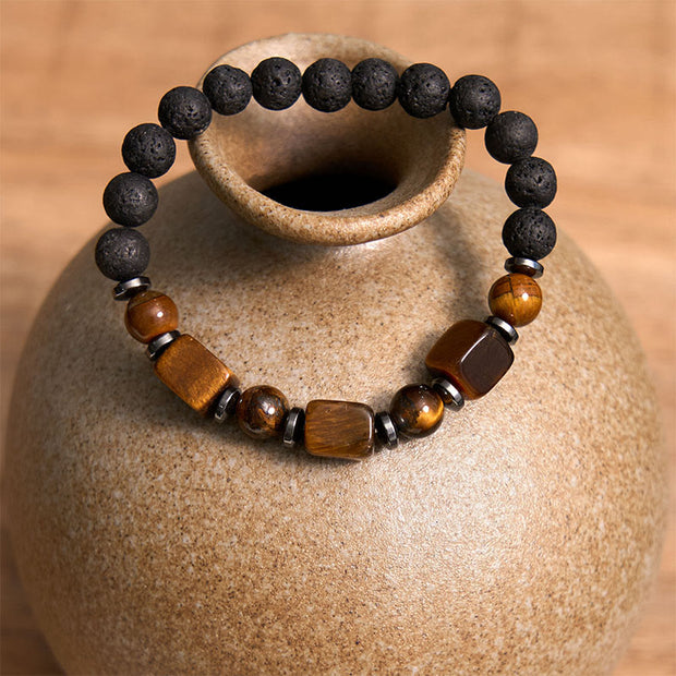 FREE Today: Inner Peace And Healing Various Crystals Lava Rock Bracelet