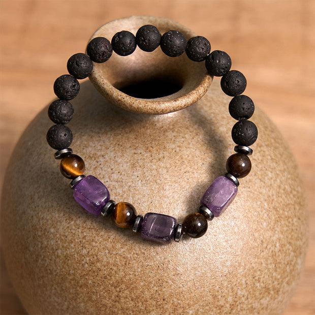 FREE Today: Inner Peace And Healing Various Crystals Lava Rock Bracelet