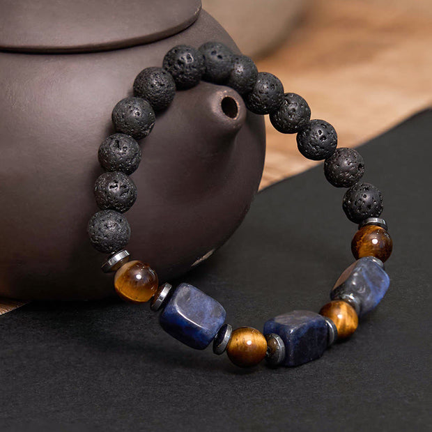 FREE Today: Inner Peace And Healing Various Crystals Lava Rock Bracelet