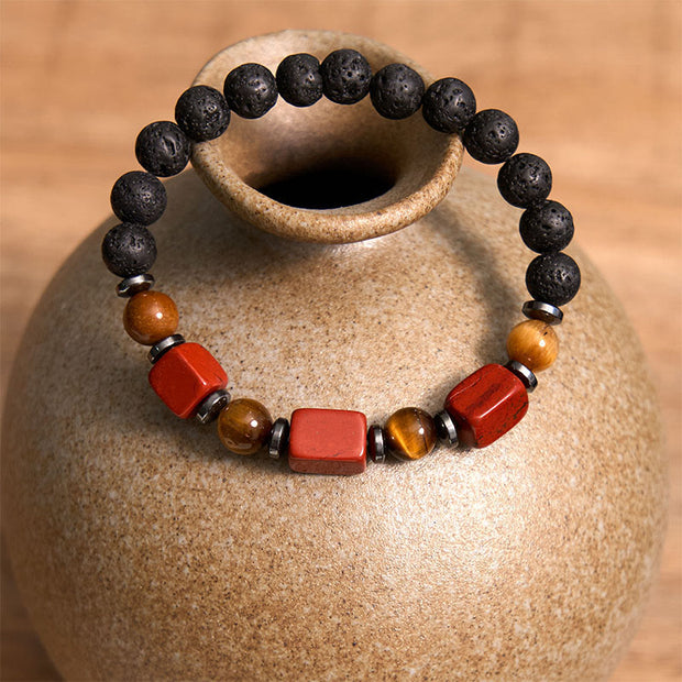 FREE Today: Inner Peace And Healing Various Crystals Lava Rock Bracelet