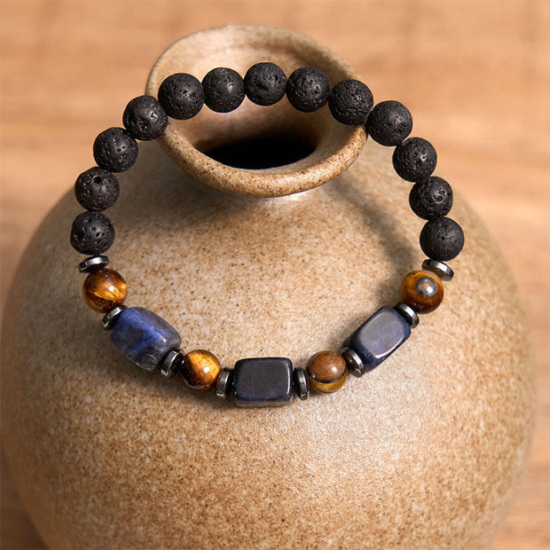 FREE Today: Inner Peace And Healing Various Crystals Lava Rock Bracelet