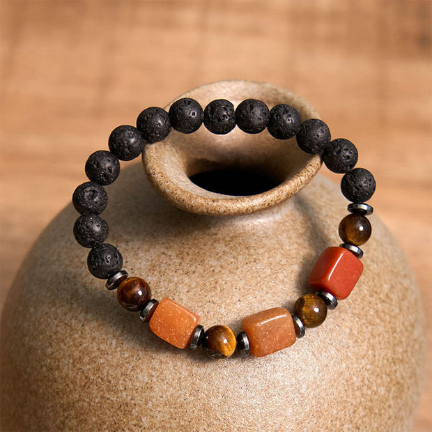 FREE Today: Inner Peace And Healing Various Crystals Lava Rock Bracelet