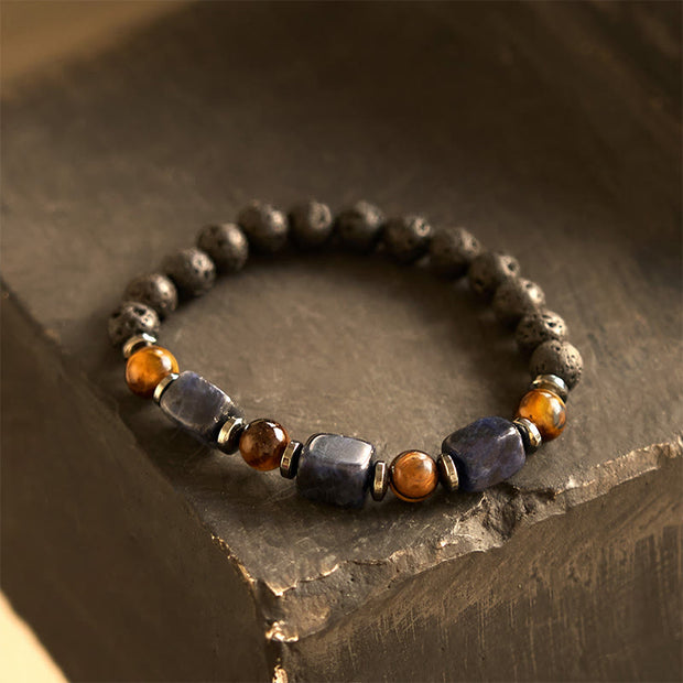 FREE Today: Inner Peace And Healing Various Crystals Lava Rock Bracelet