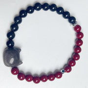 Buddha Stones Black Obsidian Cinnabar Fulfilment Bracelet