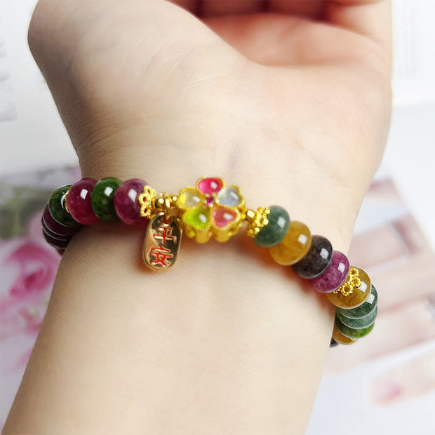 Buddha Stones Tourmaline Jade Love Bracelet