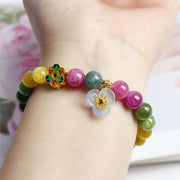 Buddha Stones Tourmaline Wisdom Flower Bracelet