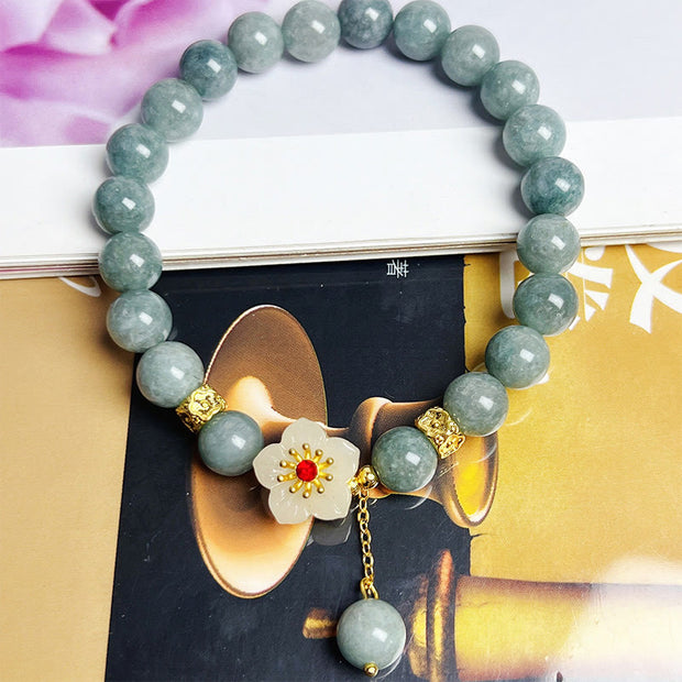 Buddha Stones Jade Abundance Flower Bracelet