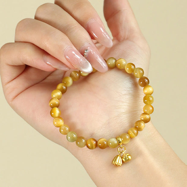 FREE Today: Courage Strength Tiger Eye Fu Character Bamboo Koi Fish Lotus Om Mani Padme Hum Bracelet