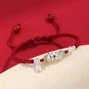 FREE Today: Protection Strength Hetian Jade Year of the Snake String Braided Bracelet