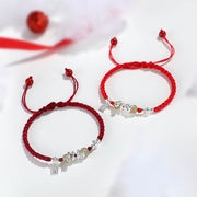 FREE Today: Protection Strength Hetian Jade Year of the Snake String Braided Bracelet