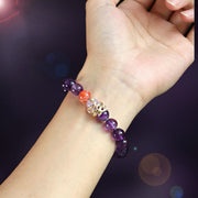 Buddha Stones Various Crystal Rose Quartz Purple Phantom Year Of The Snake Passionate Generosity Bracelet Bracelet BS 18