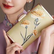 Buddha Stones Carnation Peony Begonia Su Embroidery Wedding Shopping Purse Handbag Crossbody Bag