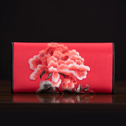 Buddha Stones Peony Su Embroidery Journey Shopping Long Purse Handbag Wallet&Handbags BS Red (20*10cm)