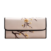 Buddha Stones Plum Bossom Su Embroidery Journey Shopping Long Purse Handbag Wallet&Handbags BS 10