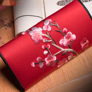 Buddha Stones Plum Bossom Su Embroidery Journey Shopping Long Purse Handbag Wallet&Handbags BS main