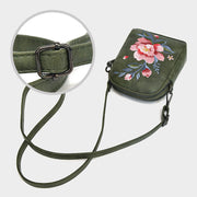 Buddha Stones Lotus Su Embroidery Journey Shopping Purse Shoulder Bag Crossbody Bag Crossbody Bag&Shoulder Bag BS 15