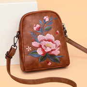 Buddha Stones Lotus Su Embroidery Journey Shopping Purse Shoulder Bag Crossbody Bag Crossbody Bag&Shoulder Bag BS 4