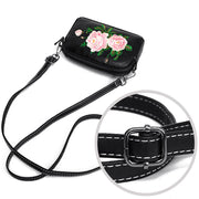 Buddha Stones Peony Pomegranate Flowers Su Embroidery Journey Shopping Purse Shoulder Bag Crossbody Bag